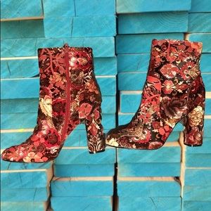 SheIn Velvety Burnout Booties (So Me Brand)